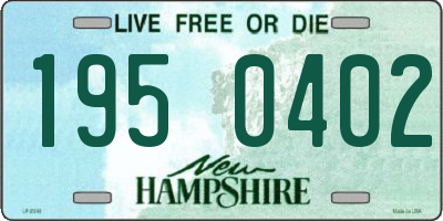 NH license plate 1950402