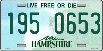 NH license plate 1950653