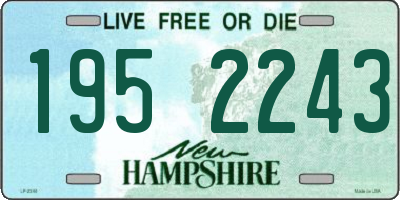 NH license plate 1952243