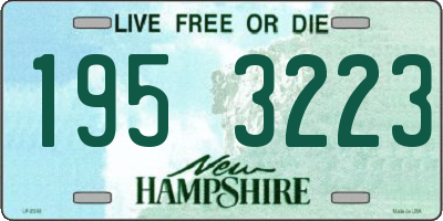 NH license plate 1953223