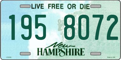 NH license plate 1958072
