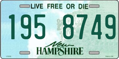 NH license plate 1958749