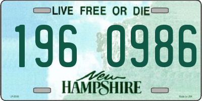 NH license plate 1960986
