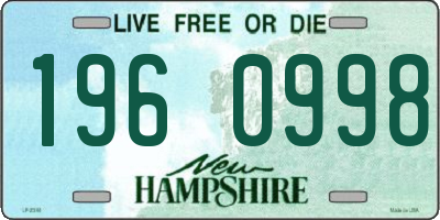 NH license plate 1960998