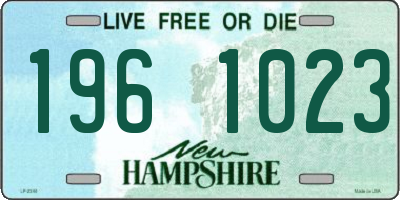 NH license plate 1961023