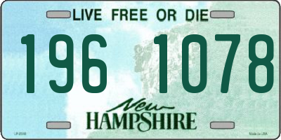 NH license plate 1961078