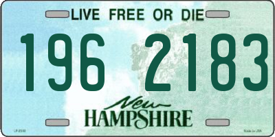 NH license plate 1962183