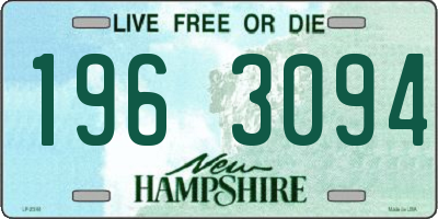 NH license plate 1963094
