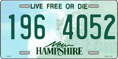 NH license plate 1964052