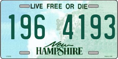 NH license plate 1964193