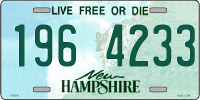 NH license plate 1964233