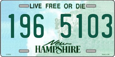 NH license plate 1965103