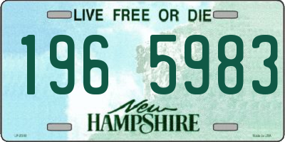NH license plate 1965983