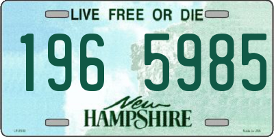 NH license plate 1965985