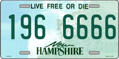 NH license plate 1966666