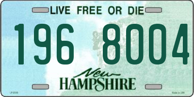 NH license plate 1968004