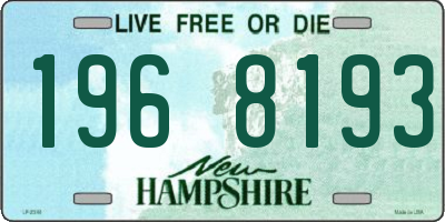 NH license plate 1968193