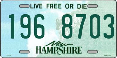 NH license plate 1968703