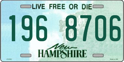 NH license plate 1968706