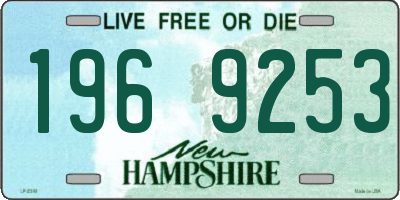 NH license plate 1969253