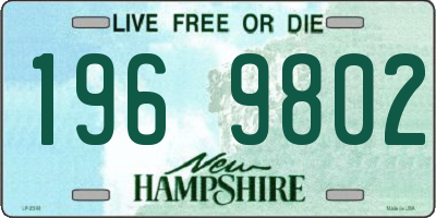 NH license plate 1969802