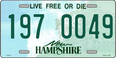 NH license plate 1970049
