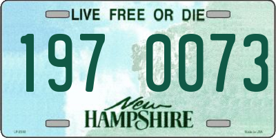 NH license plate 1970073