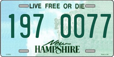 NH license plate 1970077