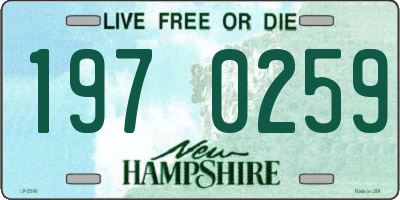 NH license plate 1970259