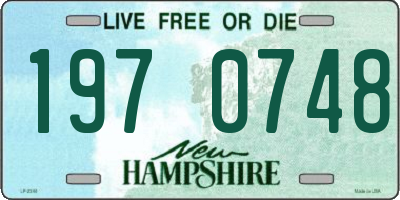 NH license plate 1970748