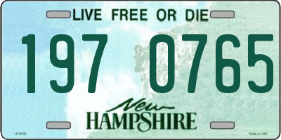 NH license plate 1970765