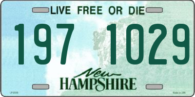 NH license plate 1971029