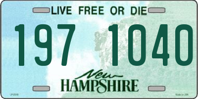 NH license plate 1971040