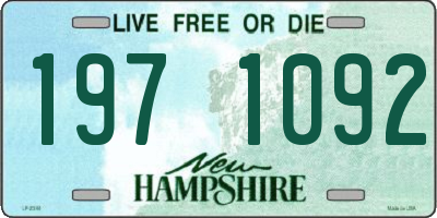 NH license plate 1971092