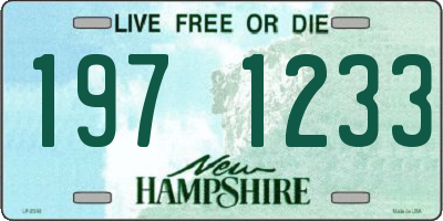 NH license plate 1971233