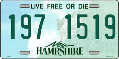 NH license plate 1971519