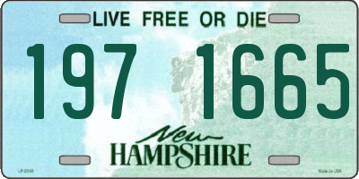 NH license plate 1971665