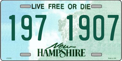 NH license plate 1971907