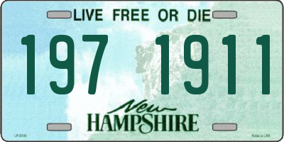 NH license plate 1971911