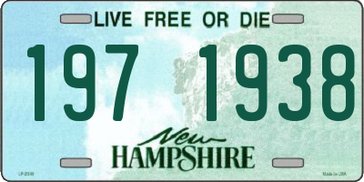 NH license plate 1971938