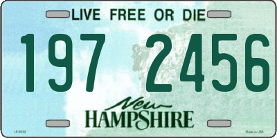 NH license plate 1972456