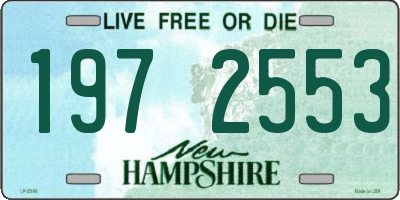 NH license plate 1972553