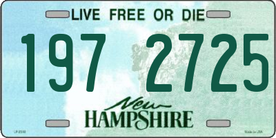 NH license plate 1972725