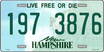 NH license plate 1973876
