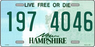 NH license plate 1974046