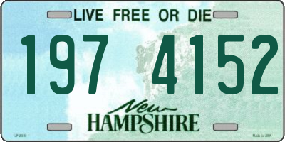 NH license plate 1974152