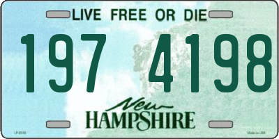 NH license plate 1974198