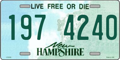NH license plate 1974240