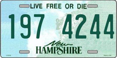 NH license plate 1974244