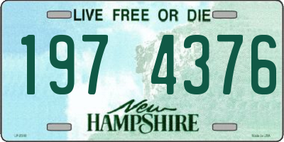NH license plate 1974376